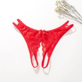 Women's lace  panties (Option: Red-M)