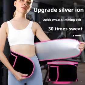 Sports Fitness Waist Support Squat Running Training Violently Sweat Belt (Option: Pink-Free Size)