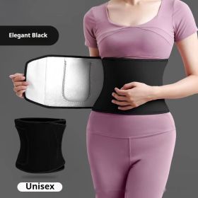 Sports Fitness Waist Support Squat Running Training Violently Sweat Belt (Option: Black-Free Size)