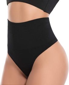 Belly Contracting Underwear Women's Strong Waist Shaping Hip Lift Shaping Pants (Option: Black-L)